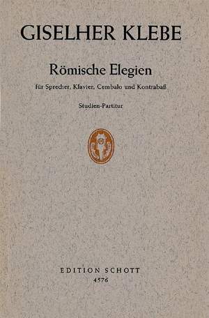 Klebe, G: Römische Elegien op. 15