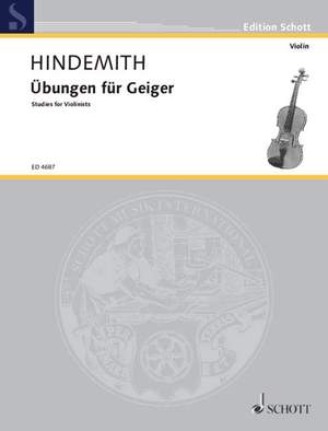 Hindemith, P: Übungen für Geiger