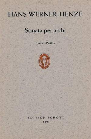 Henze, H W: Sonata per archi