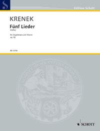 Krenek: 5 Lieder nach Kafka op. 82
