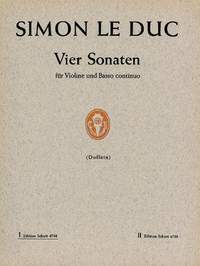 Leduc, S: 4 Sonatas Vol. 1