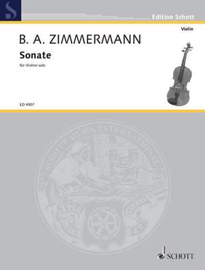 Zimmermann, B A: Sonata