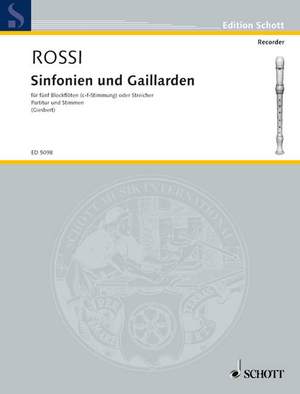 Rossi, S d: Sinfonien und Gaillarden