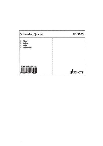 Schroeder, H: Quartet op. 38