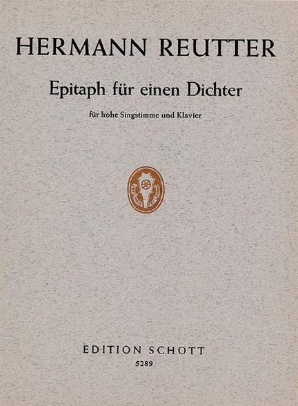 Reutter, H: Epitaph für einen Dichter