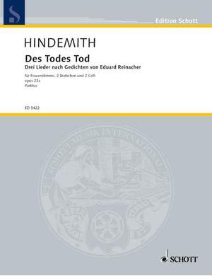 Hindemith, P: Des Todes Tod op. 23a