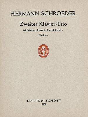 Schroeder, H: Piano Trio No. 2 op. 40