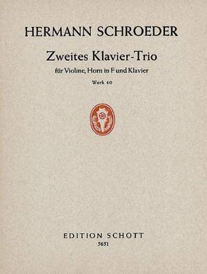 Schroeder, H: 2. Klaviertrio op. 40