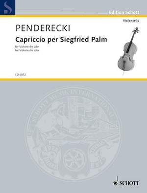 Penderecki, K: Capriccio per Siegfried Palm