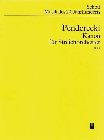 Penderecki, K: Kanon