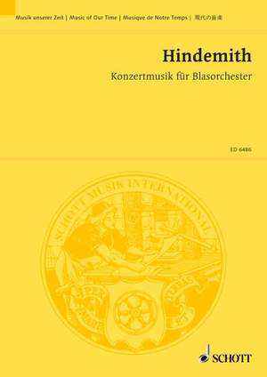 Hindemith, P: Konzertmusik für blasorchester op. 41