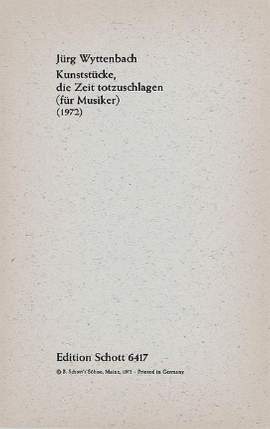 Wyttenbach, J: Kunststücke, die Zeit totzuschlagen