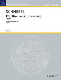 Schnebel, D: Für Stimmen (... missa est)