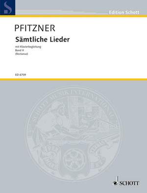 Pfitzner, H: Sämtliche Lieder mit Klavierbegleitung Vol. 2