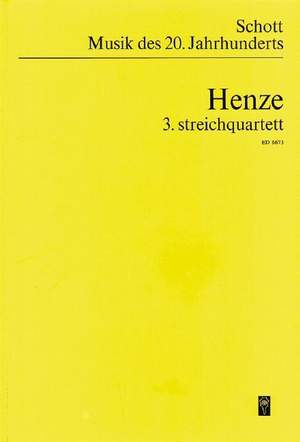 Henze, H W: 3. String Quartet