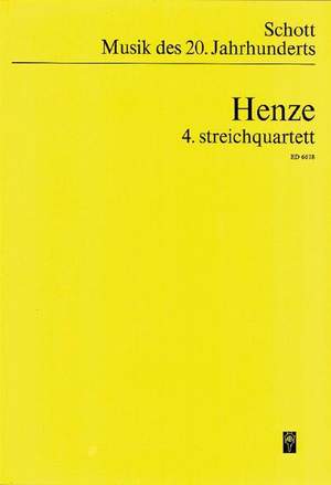 Henze, H W: 4. String Quartet