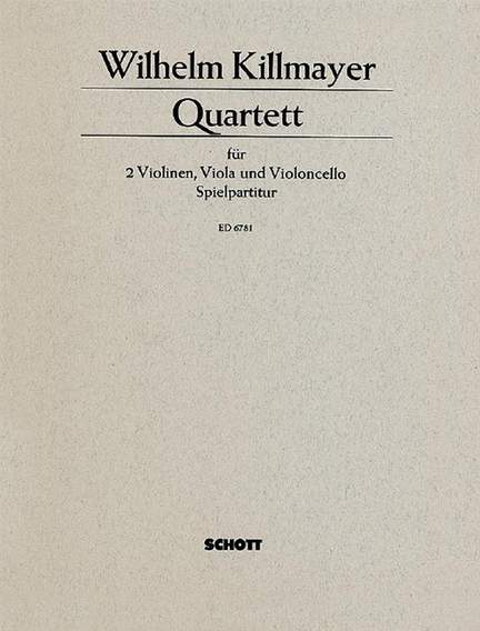 Killmayer, W: Quartett