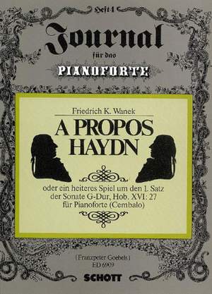 Wanek, F K: "A propos Haydn" Hob. XVI: 27 Issue 4