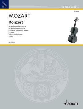 Mozart, W A: Konzert G-Dur G major KV 216
