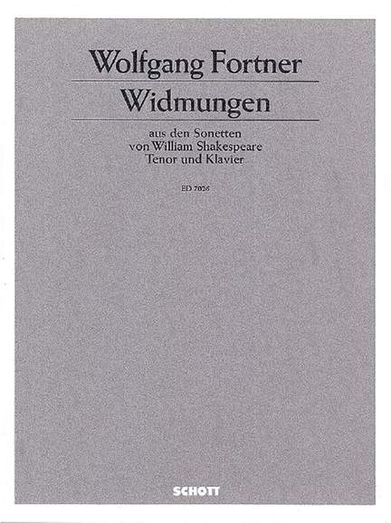 Fortner, W: Widmungen