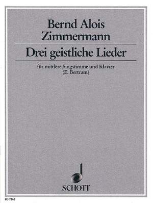 Zimmermann, B A: Drei geistliche Lieder