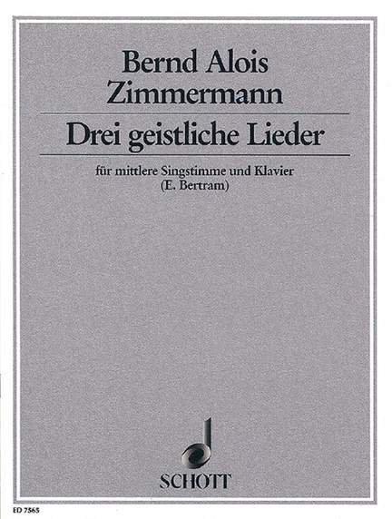 Zimmermann, B A: Drei geistliche Lieder