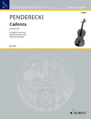 Penderecki, K: Cadenza