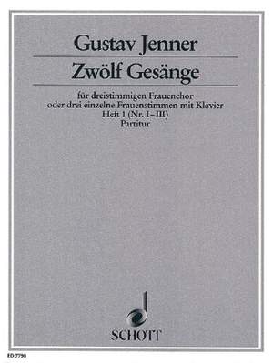 Jenner, C U G: Zwölf Gesänge op. 3 Book 1