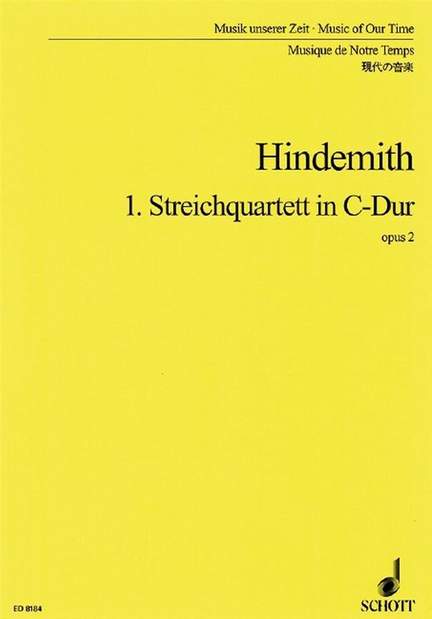 Hindemith, P: 1st String Quartet C Major op. 2