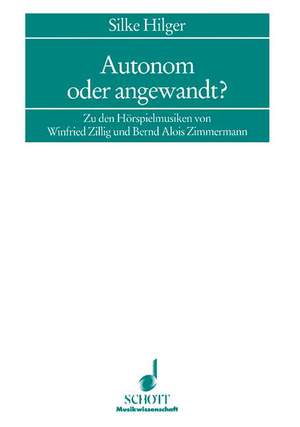 Zimmermann, B A: Autonom oder angewandt? Vol. 5