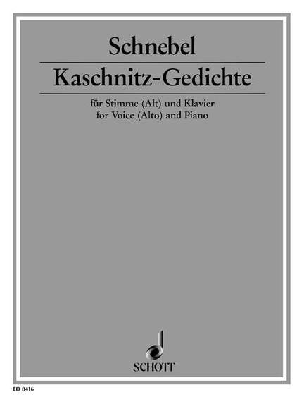 Schnebel, D: Kaschnitz-Gedichte