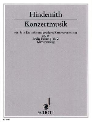 Hindemith, P: Konzertmusik op. 48