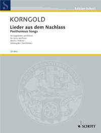 Korngold, E W: Posthumous Songs Vol. 1