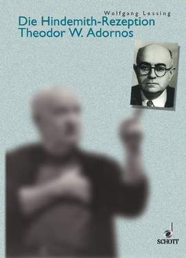 Lessing, W: Die Hindemith-Rezeption Theodor W. Adornos