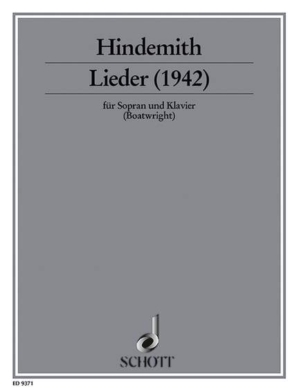 Hindemith, P: Lieder