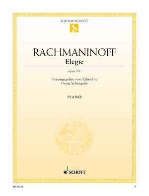 Rachmaninoff, S: Elegie op. 3/1