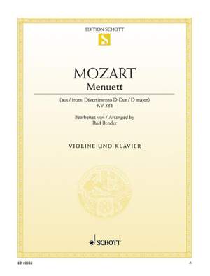 Mozart, W A: Minuet KV 334