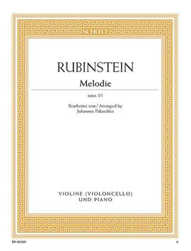 Rubinstejn, G: Melodie in F D major op. 3/1