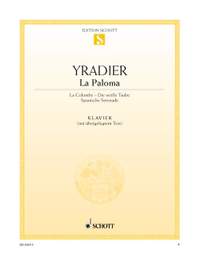 Yradier, S d: La Paloma G-Dur G major