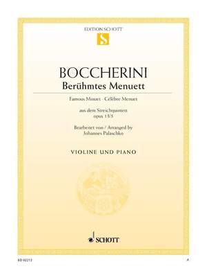 Boccherini, L: Berühmtes Menuett A-Dur A major op. 13/5