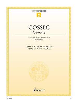Gossec, F: Gavotte