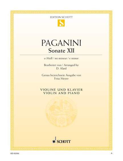 Paganini, N: Sonata XIII E minor E minor