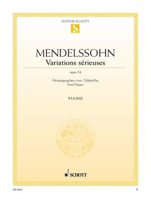 Mendelssohn: Variations sérieuses op. 54