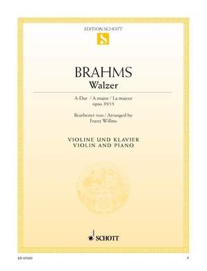 Brahms, J: Waltz A major op. 39/15