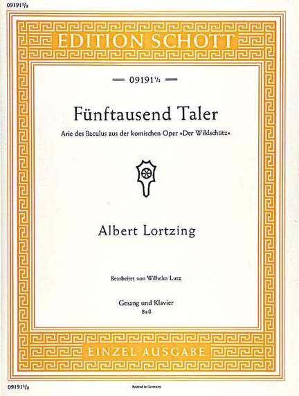 Lortzing, A: Fünftausend Taler
