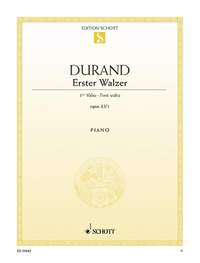 Durand, A: First waltz E flat major op. 83/1