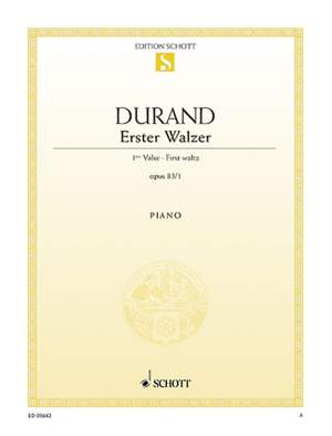 Durand, A: First waltz E flat major op. 83/1