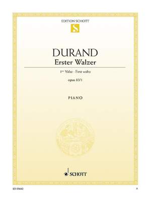 Durand, A: Erster Walzer Es-Dur E flat major op. 83/1