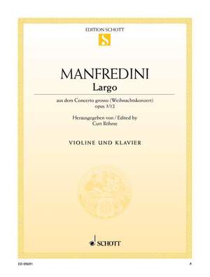 Manfredini, F: Largo op. 3/12