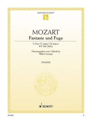 Mozart, W A: Fantasy and Fugue C major K 394 [383 a]